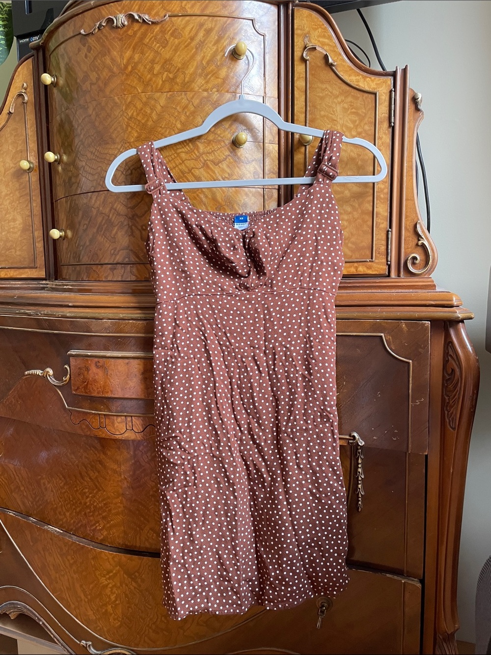 Brown Babydoll Polka Dot Sundress